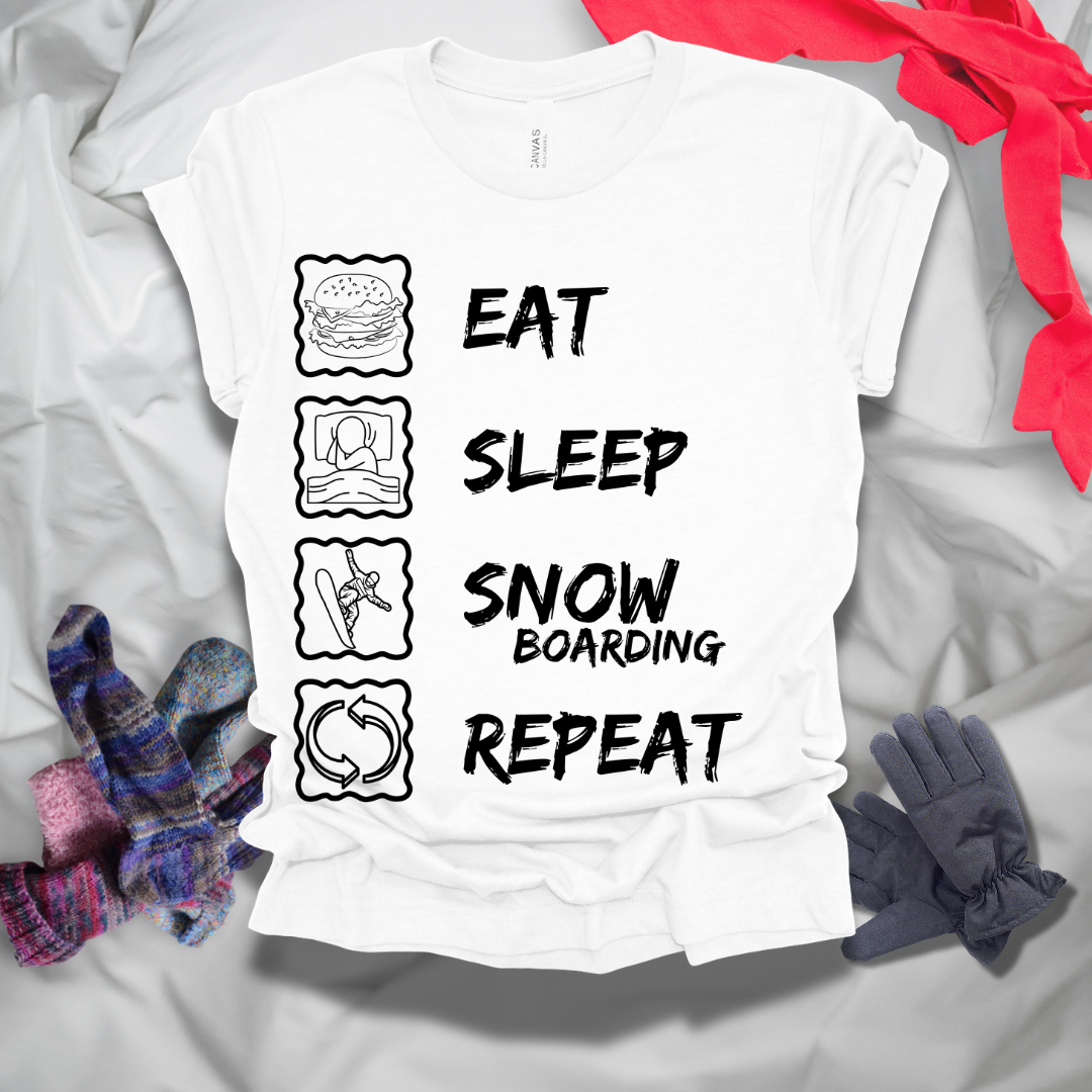 Eat Sleep SnowBoarding Repeat Winter T-Shirt