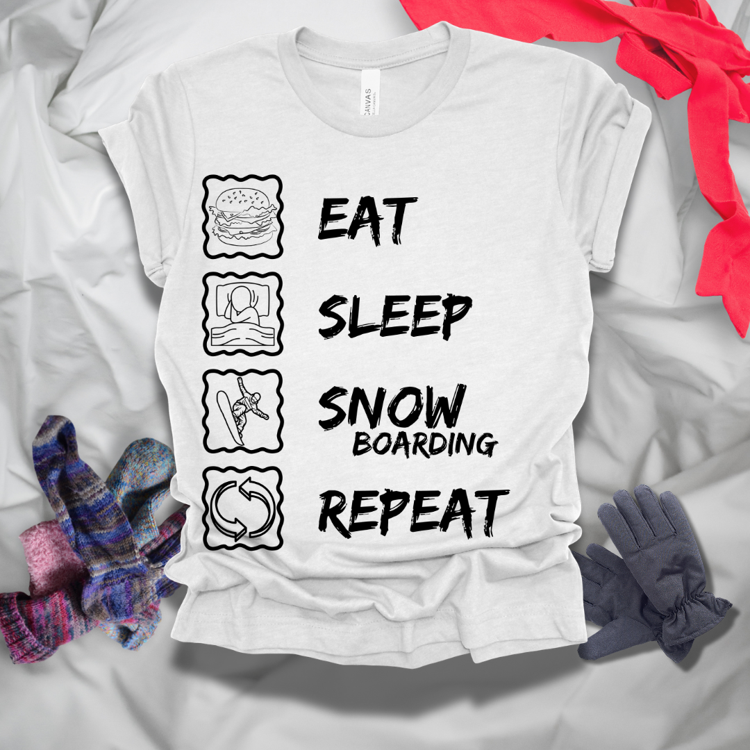 Eat Sleep SnowBoarding Repeat Winter T-Shirt