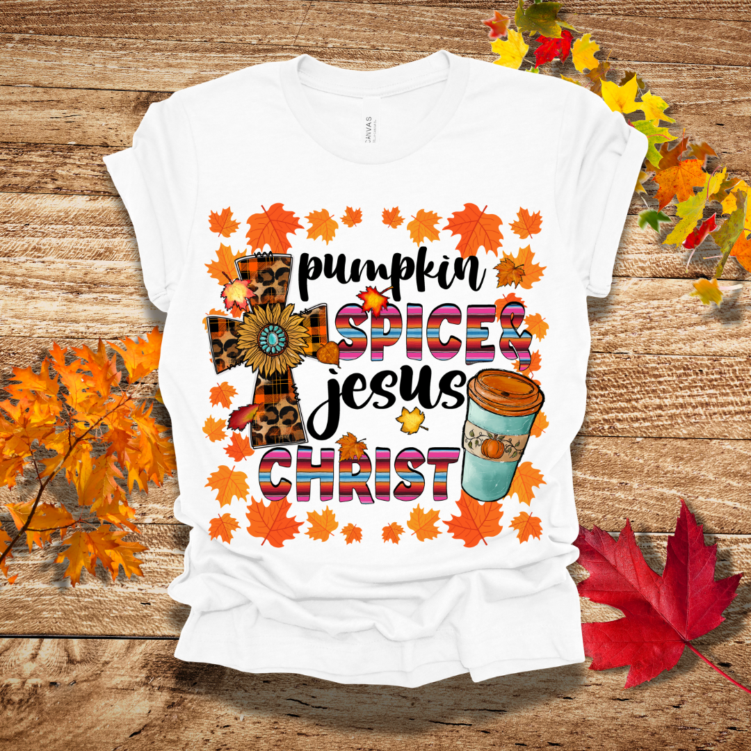 Spice and Jesus Cross Fall T-Shirt