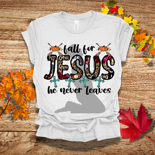 Fall For Jesus Praying T-Shirt