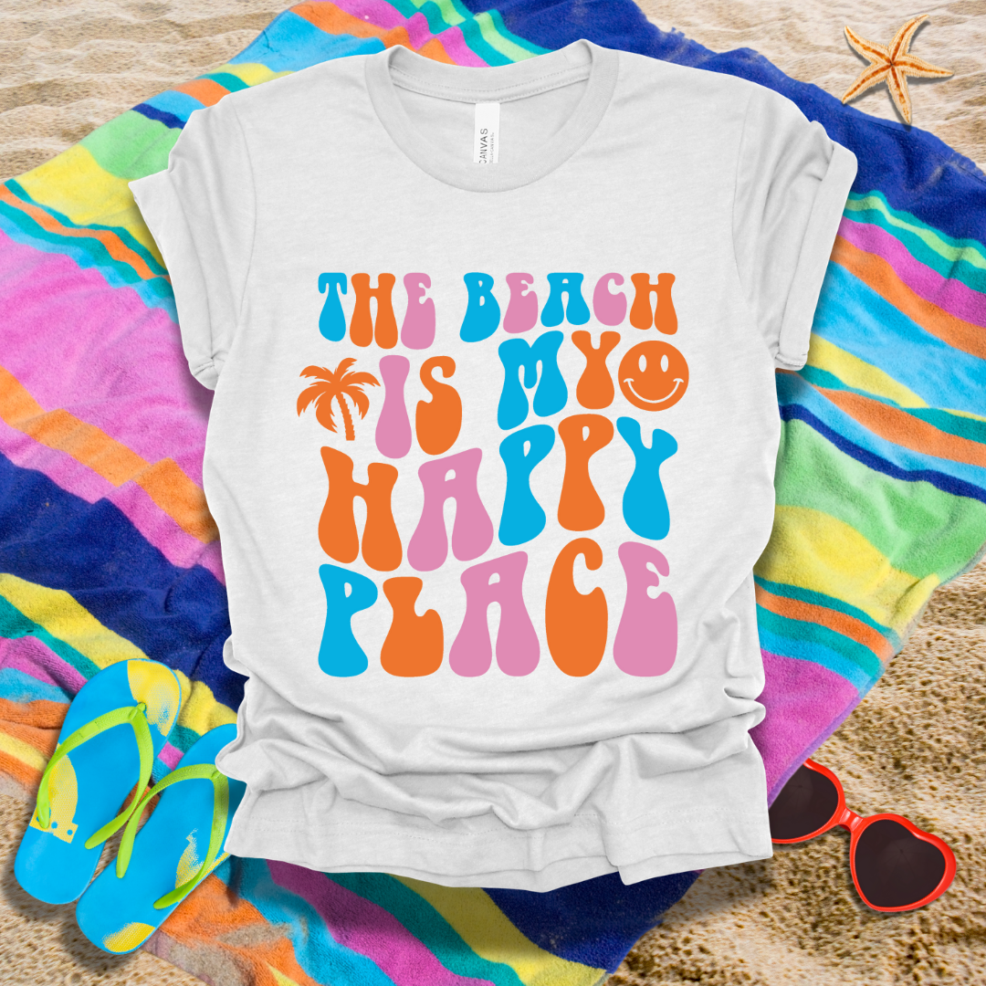 The Beach Is My Happy Place Summer T-Shirt