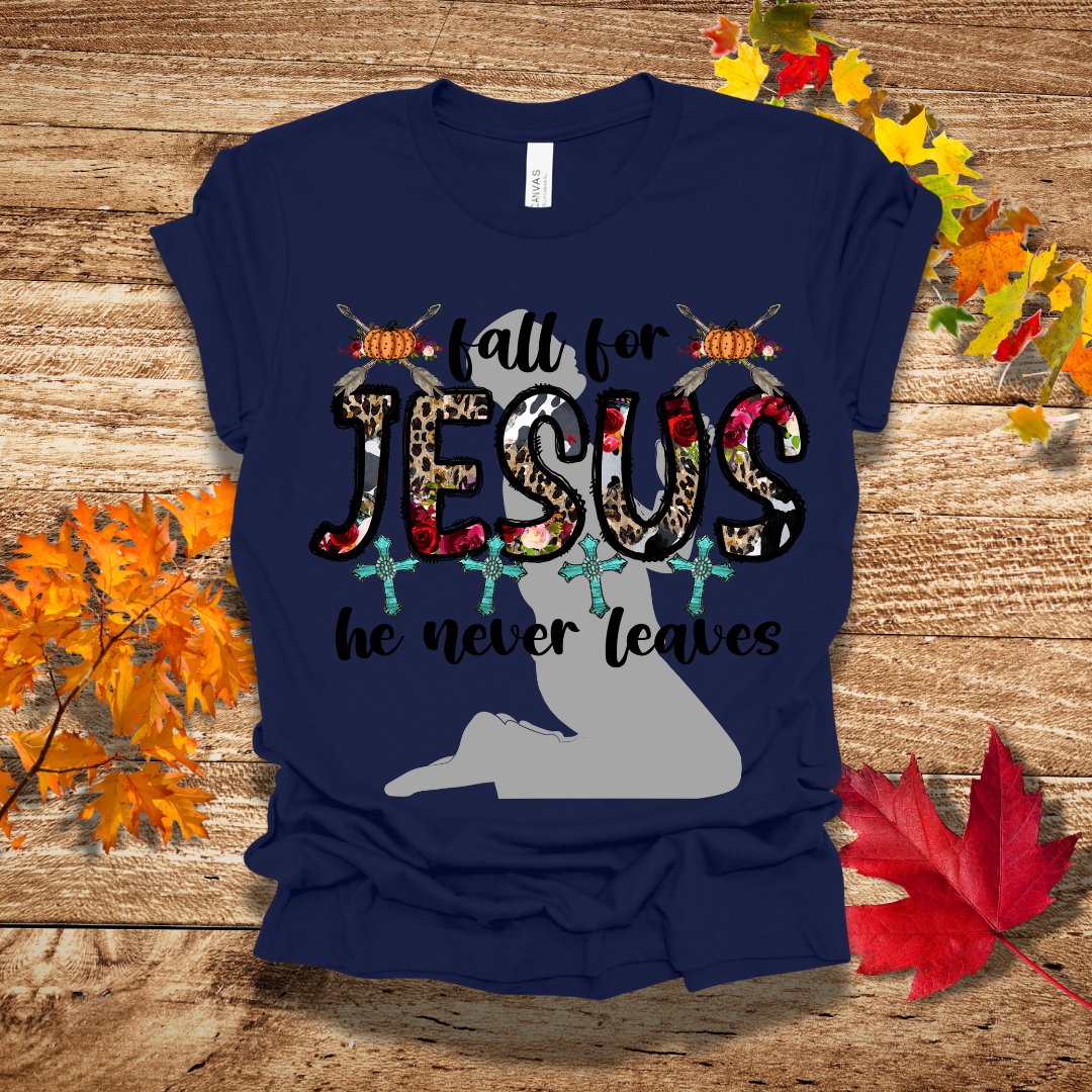 Fall For Jesus Praying T-Shirt