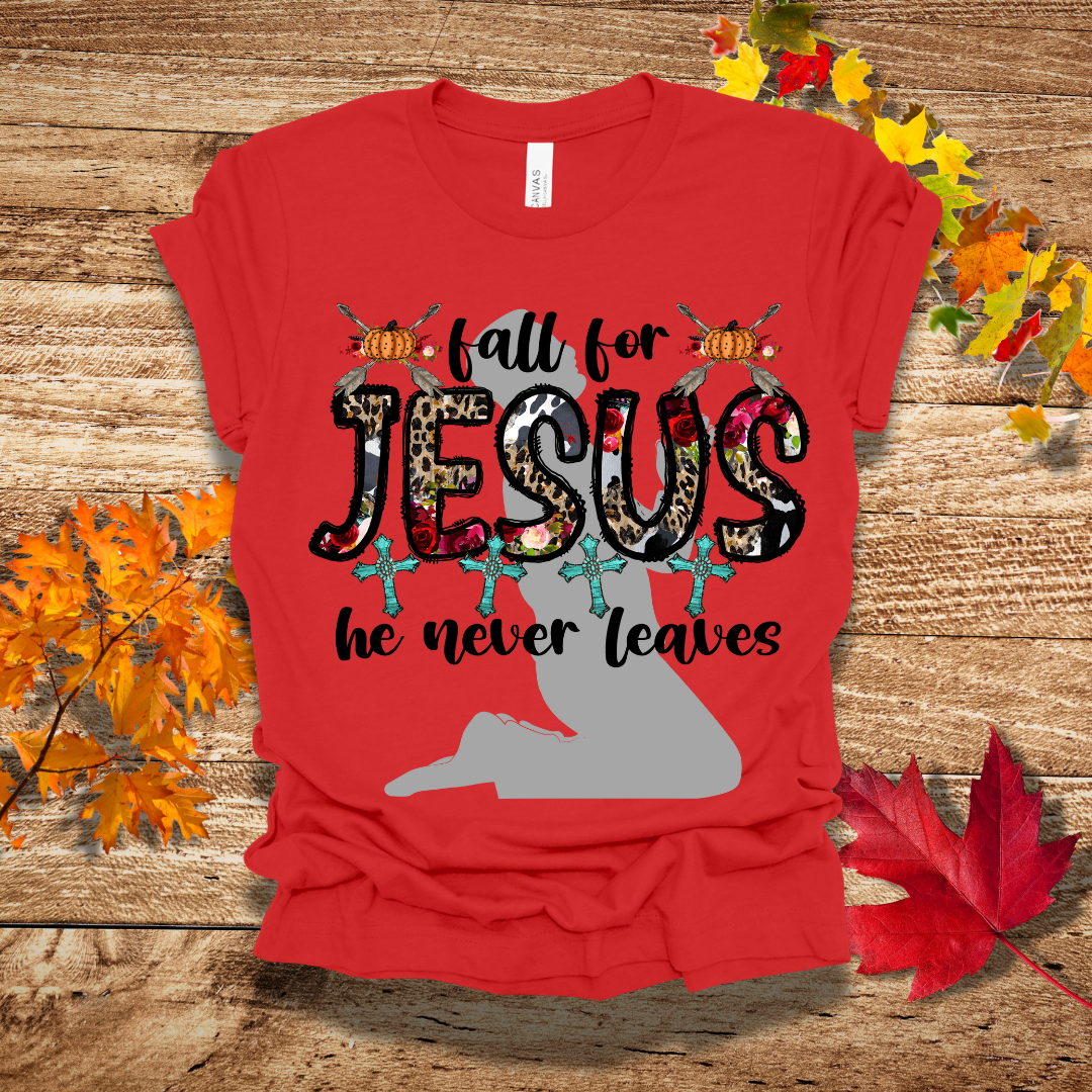 Fall For Jesus Praying T-Shirt