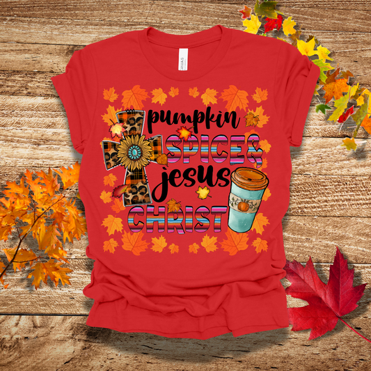 Spice and Jesus Cross Fall T-Shirt