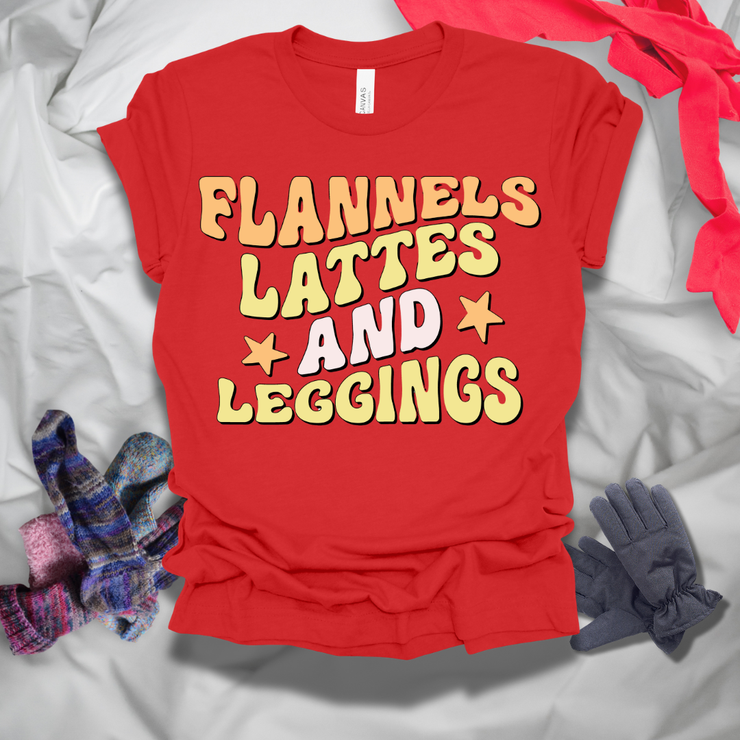 Flannels Lattes And Leggings Winter T-Shirt