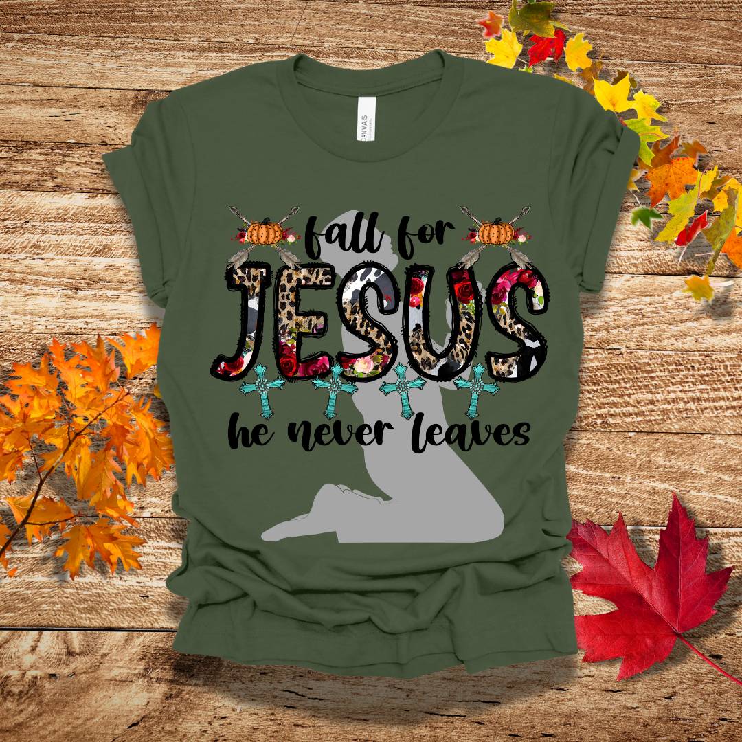 Fall For Jesus Praying T-Shirt