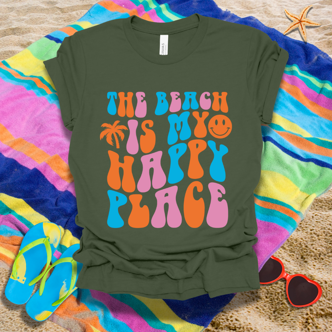 The Beach Is My Happy Place Summer T-Shirt