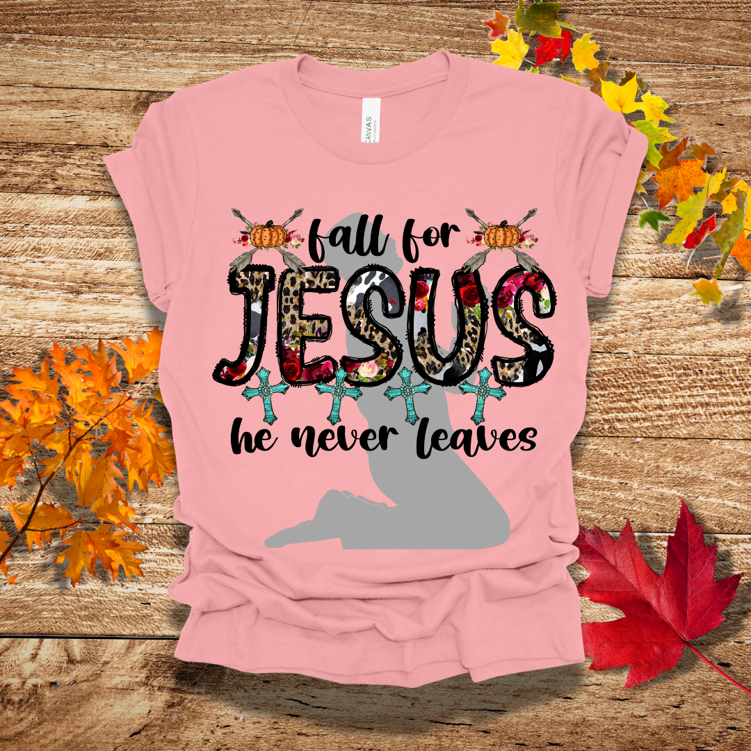 Fall For Jesus Praying T-Shirt