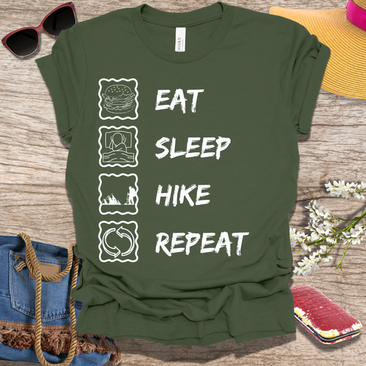 Eat Sleep Hike Repeat Spring T-Shirt