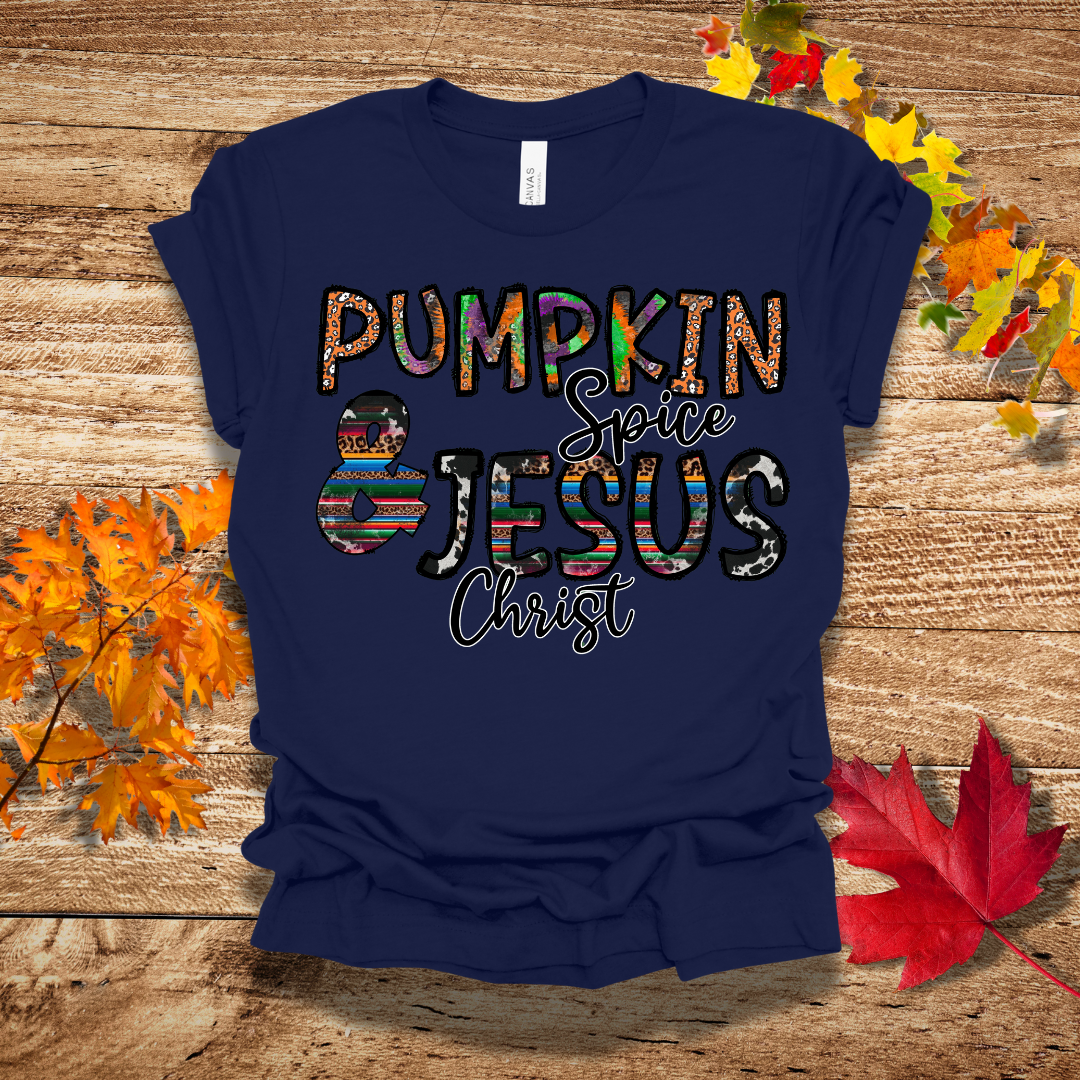 Pumpkin and Jesus Fall T-Shirt