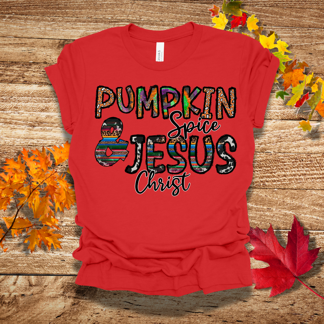 Pumpkin and Jesus Fall T-Shirt