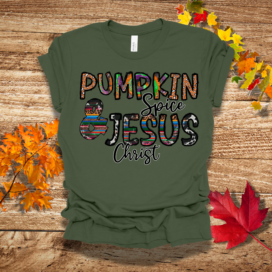 Pumpkin and Jesus Fall T-Shirt