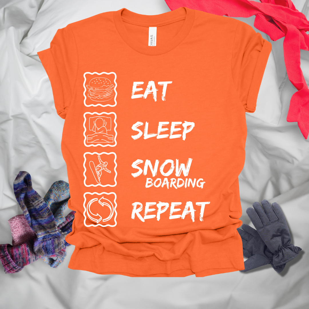 Eat Sleep SnowBoarding Repeat Winter T-Shirt