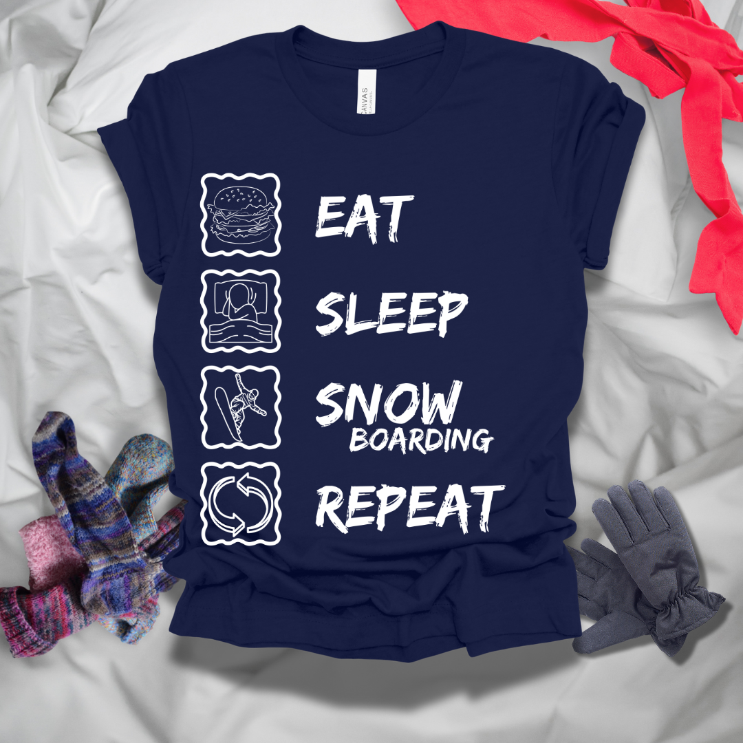Eat Sleep SnowBoarding Repeat Winter T-Shirt