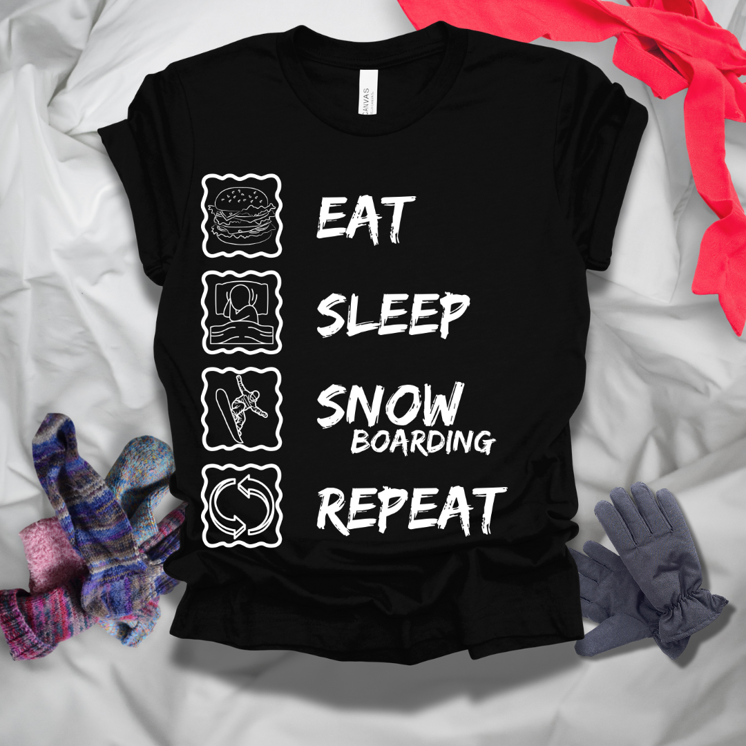 Eat Sleep SnowBoarding Repeat Winter T-Shirt