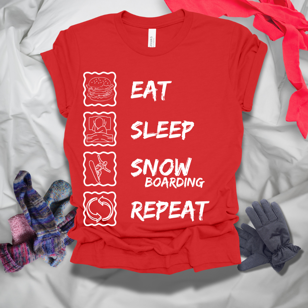Eat Sleep SnowBoarding Repeat Winter T-Shirt