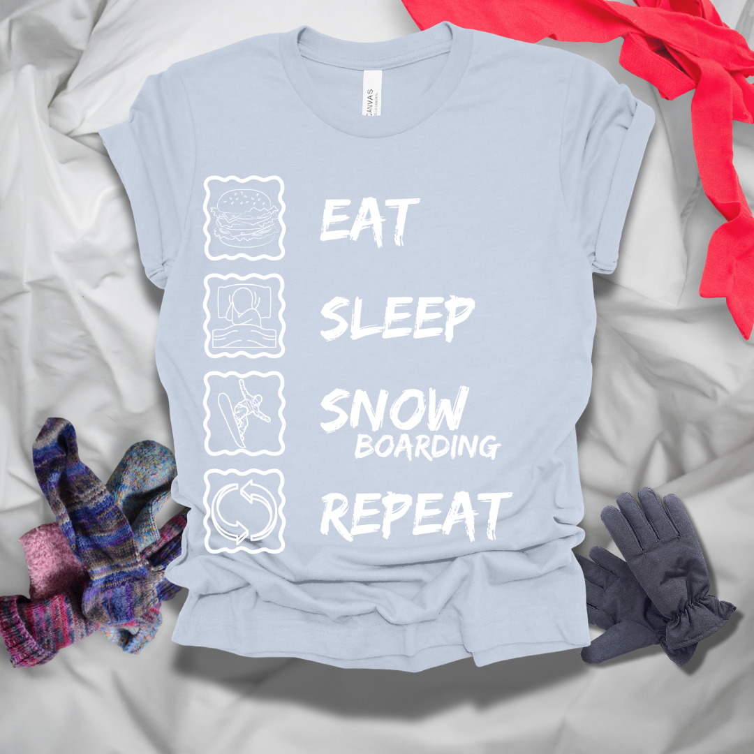 Eat Sleep SnowBoarding Repeat Winter T-Shirt