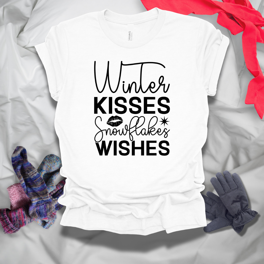 Winter Kisses Snowflakes Wishes T-Shirt