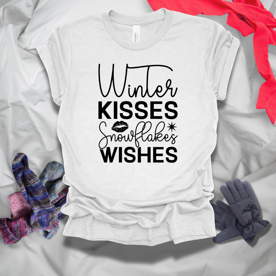 Winter Kisses Snowflakes Wishes T-Shirt