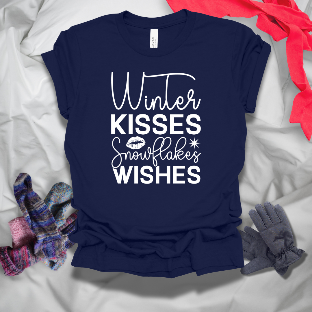 Winter Kisses Snowflakes Wishes T-Shirt