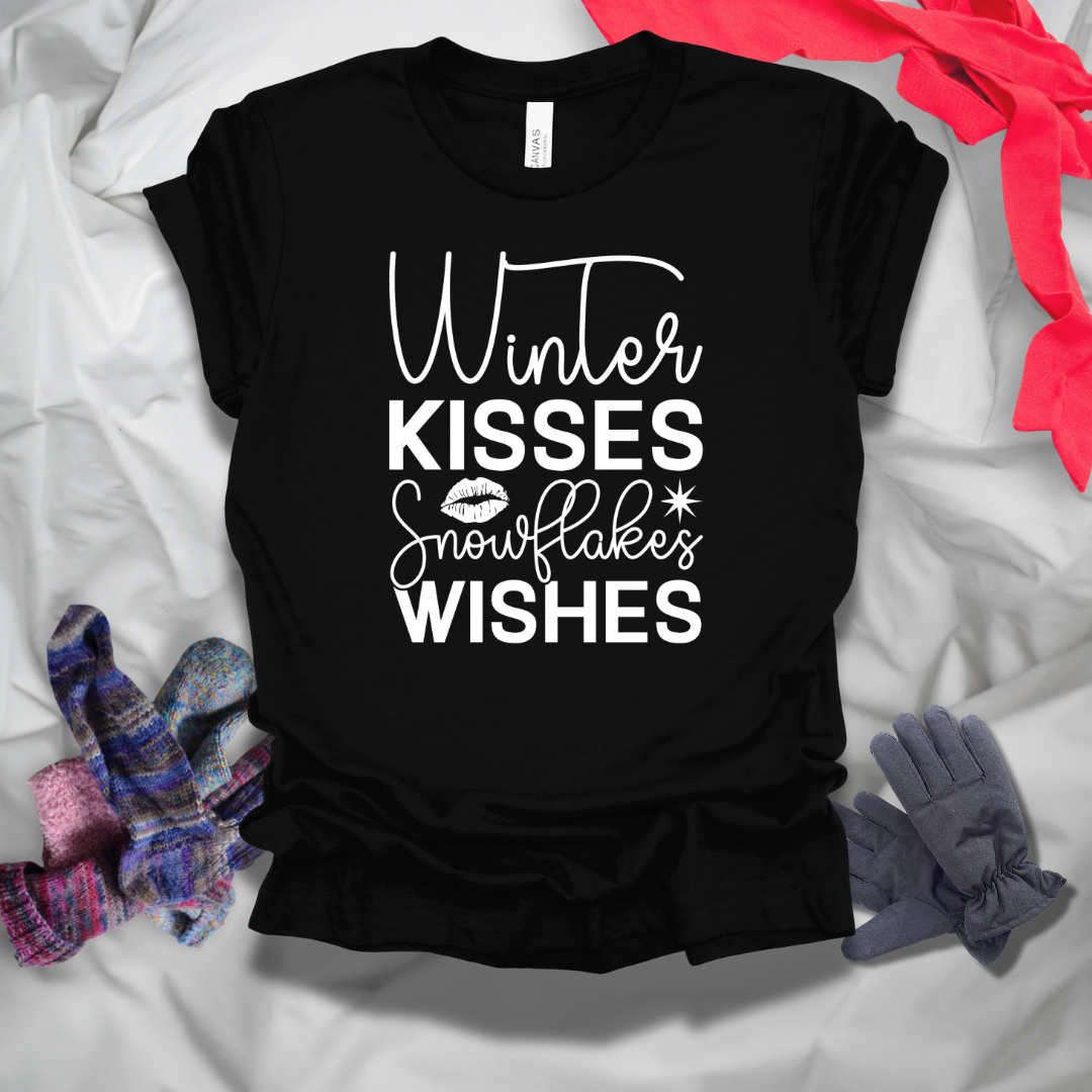 Winter Kisses Snowflakes Wishes T-Shirt