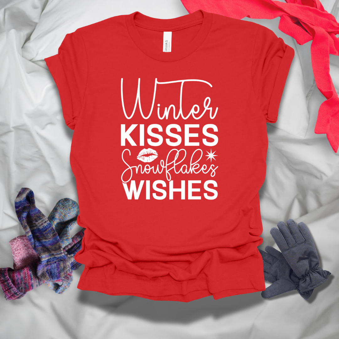 Winter Kisses Snowflakes Wishes T-Shirt